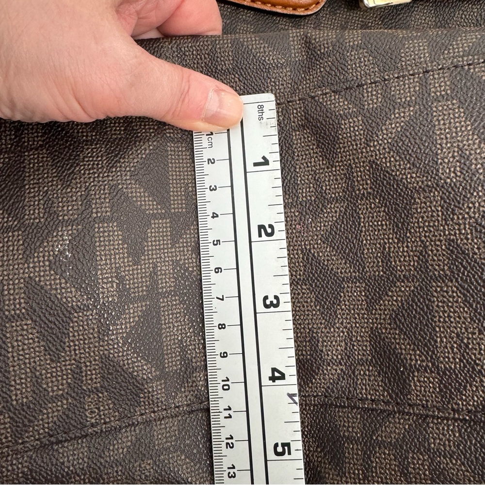 MICHAEL KORS Hamilton Large Shoulder Tote Monogram Brown Bags - Picture 14 of 16